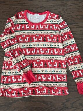 Angel Dear Retro Christmas Deer Bamboo Top